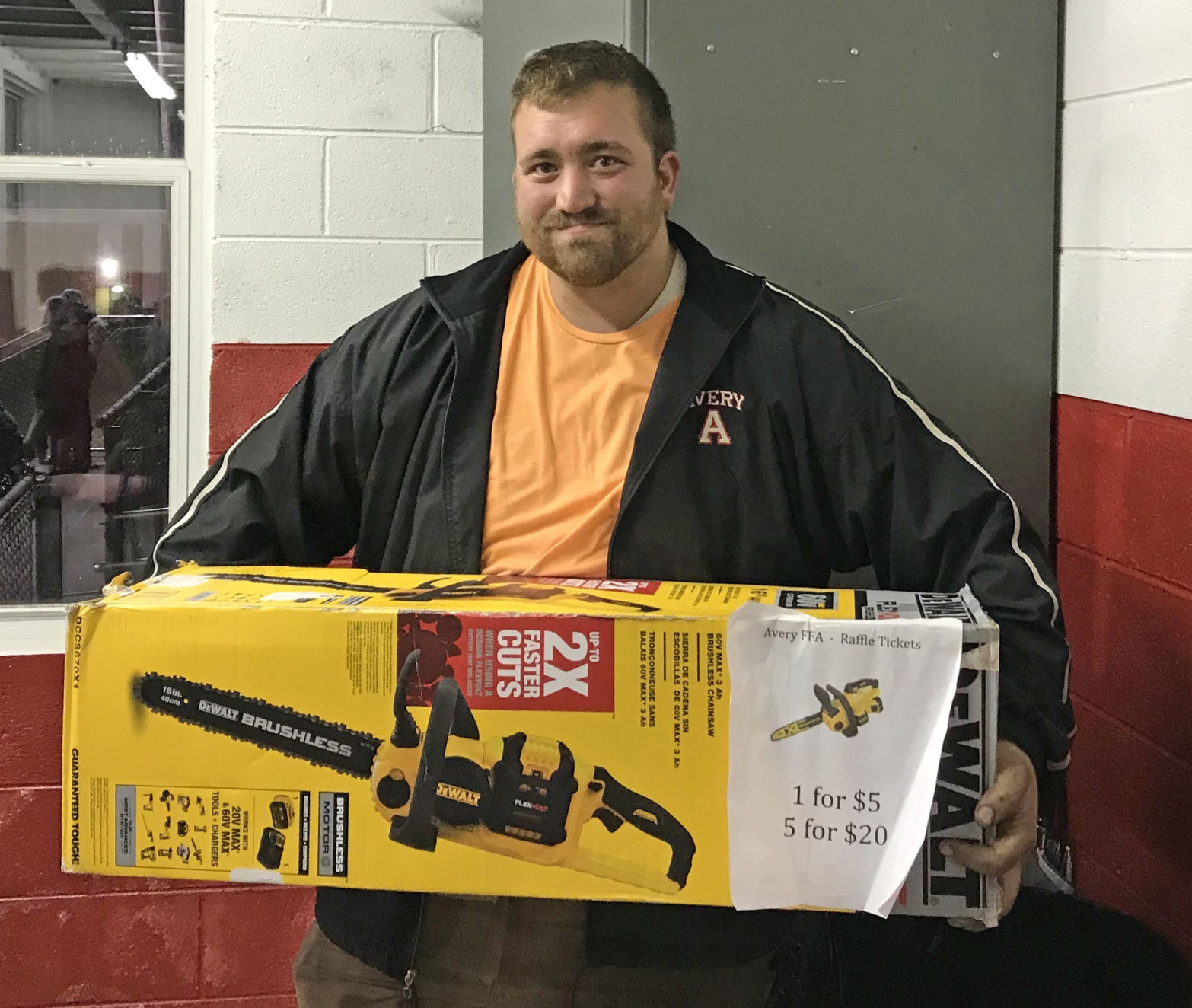 FFA draws charity raffle for chainsaw